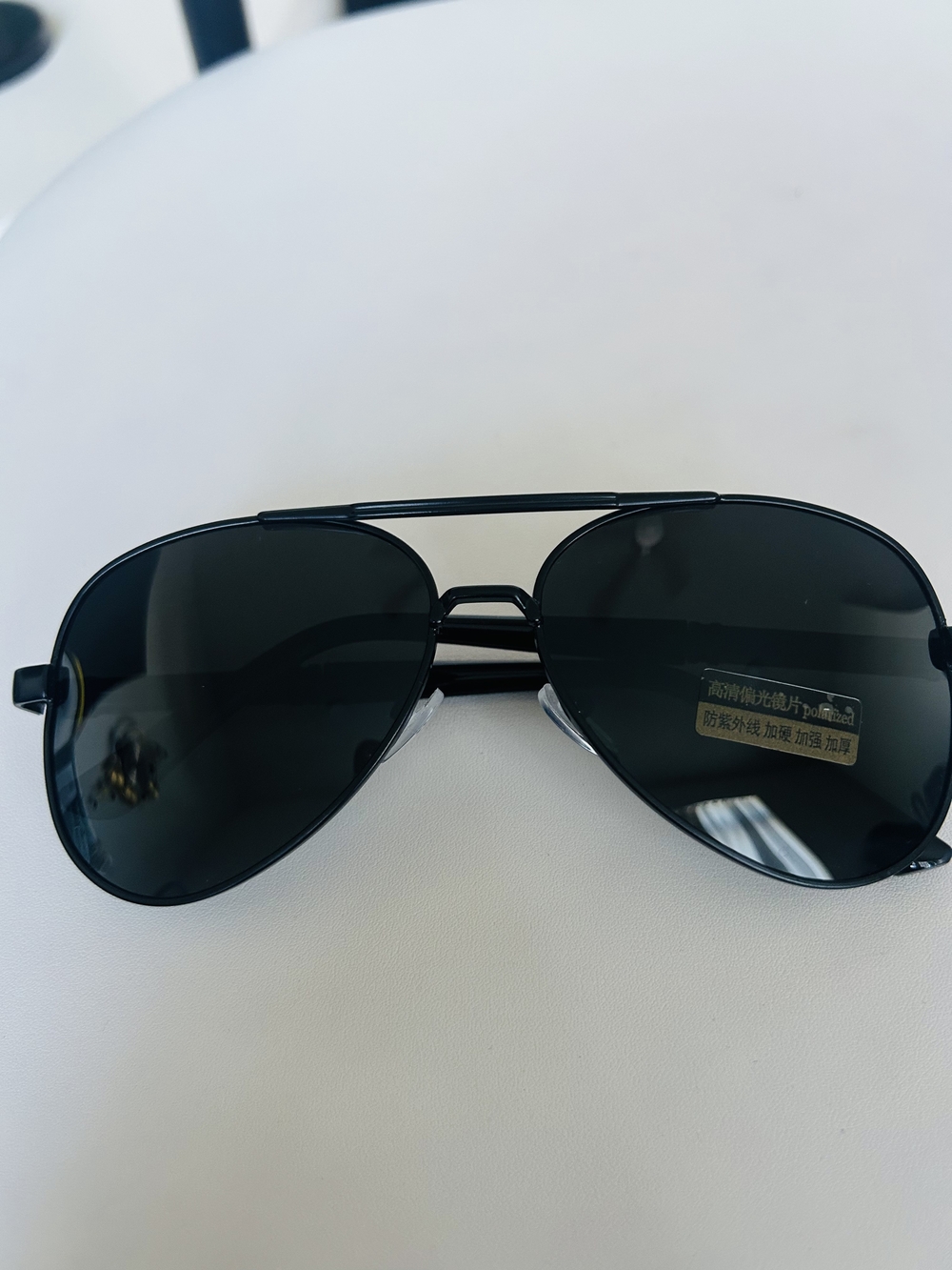 Black Aviator Sunglasses for Men - Classic UV Protection